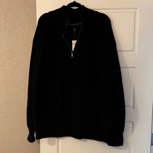 Banana Republic Men's Black Zip-Up Sweater